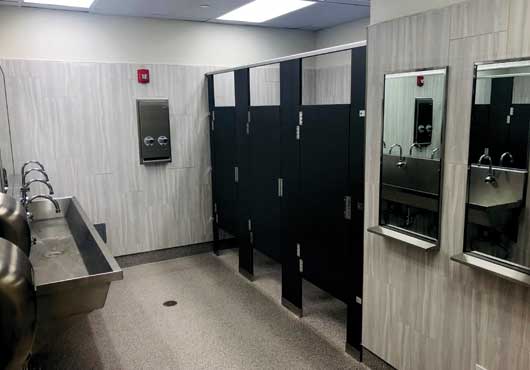 Functionality achieves the job for SPIROL International Corporation in Danielson, Connecticut, and so Connecticut Restroom Specialties designed a tough and functional restroom there.